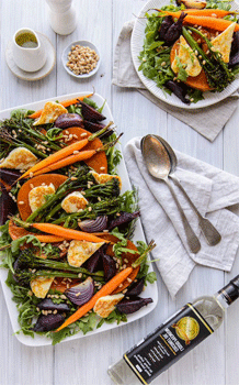 Roast Vegetable and Haloumi Salad